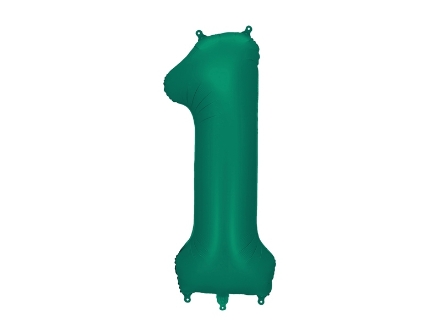 Obrázek Foliová číslice Saténová tmavě zelená, Bottle Green 1 - 86 cm