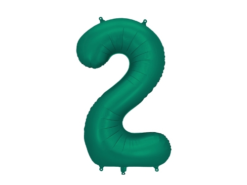 Levně Foliová číslice Saténová tmavě zelená, Bottle Green 2 - 86 cm
