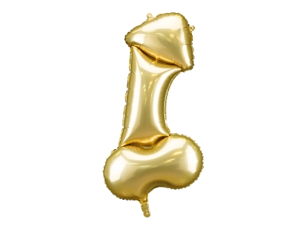 Obrázek Foliový balonek Zlatý penis 46 x 88 cm