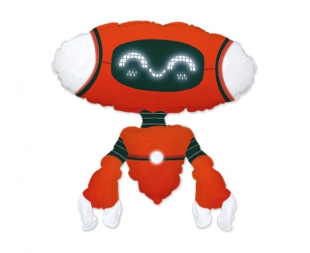 Obrázek Foliový balonek Robot červený 68 cm
