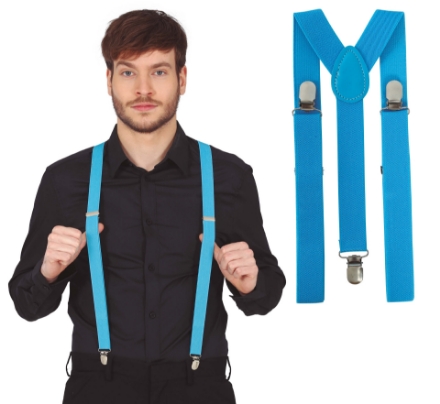 Picture of Light blue suspenders - universal