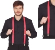 Picture of Coral pink suspenders - universal
