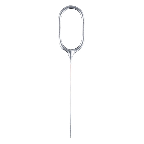 Prskavka číslice 0 stříbrná, 17 cm