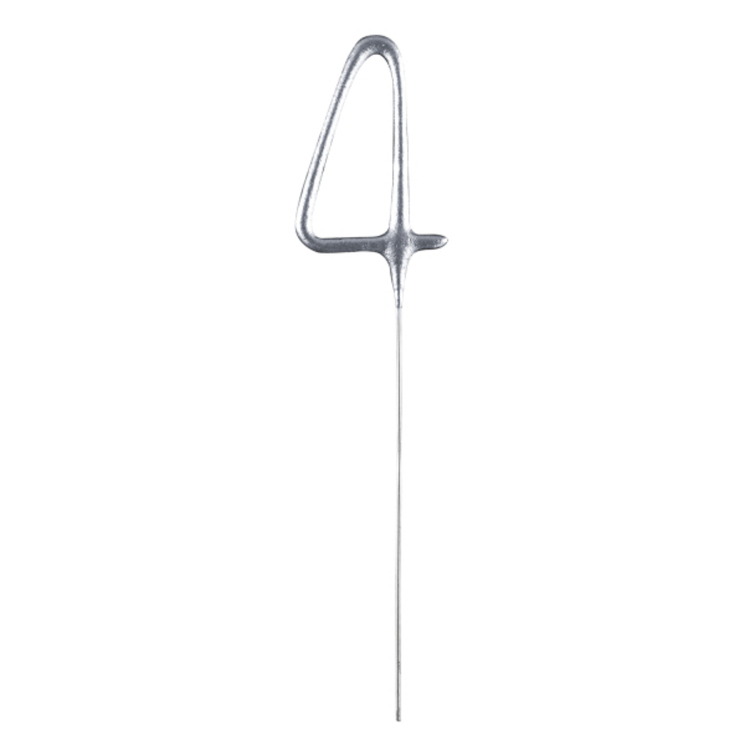 Levně Prskavka číslice 4 stříbrná, 17 cm