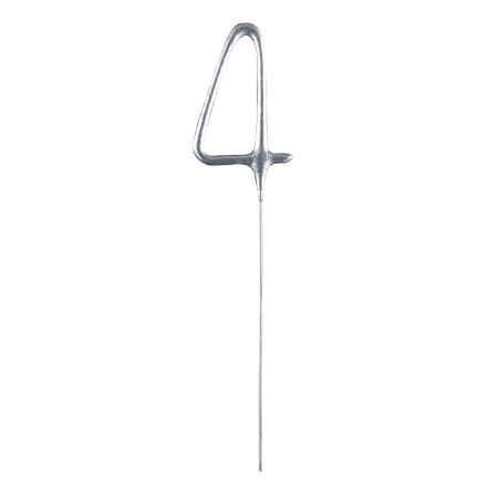 Obrázek Prskavka číslice 4 stříbrná, 17 cm