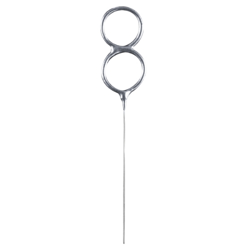 Prskavka číslice 8 stříbrná, 17 cm