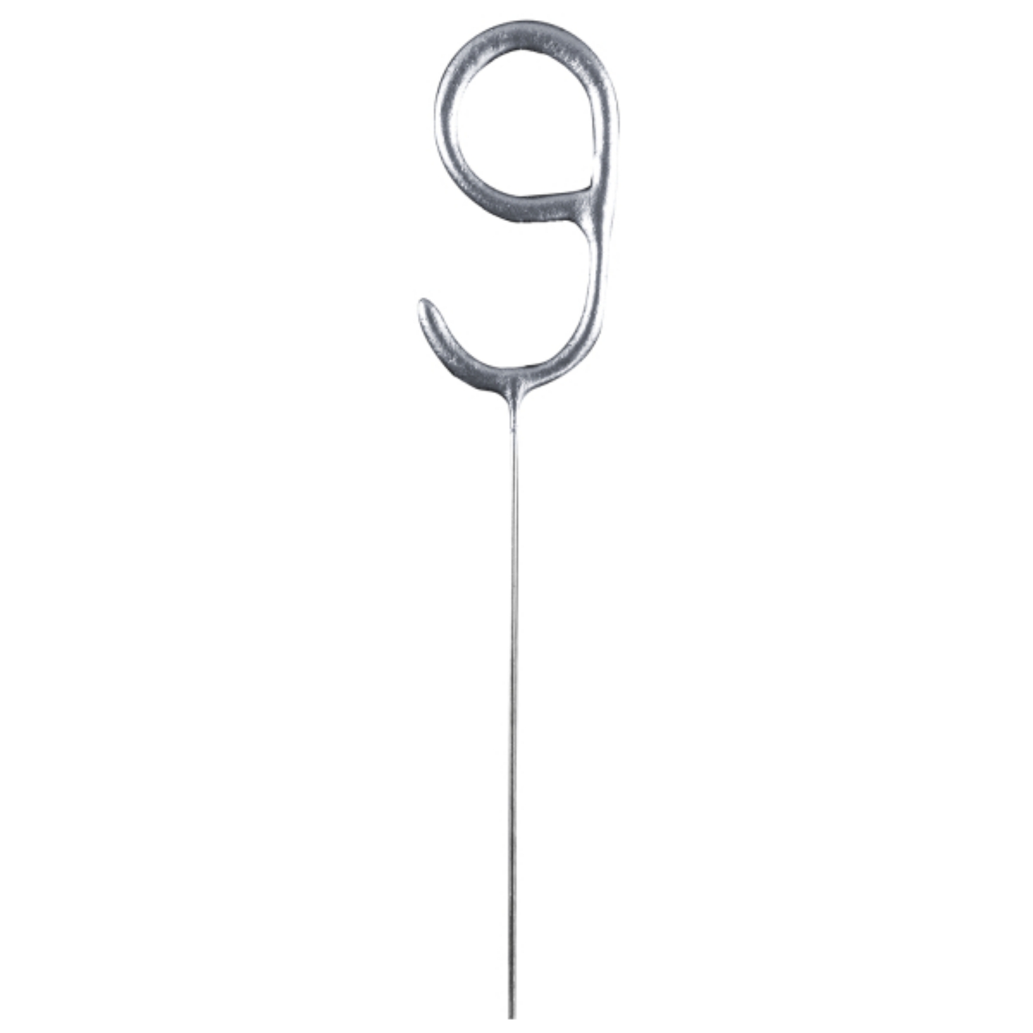 Levně Prskavka číslice 9 stříbrná, 17 cm