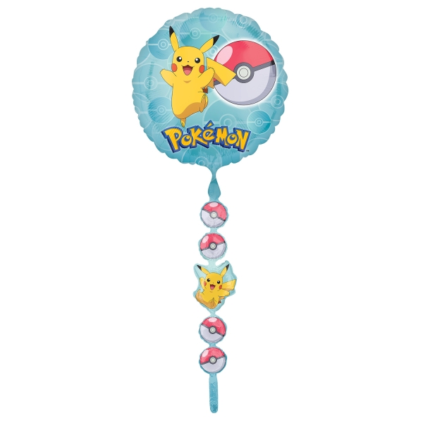Jumbo chodící balónek Pokémon, kulatý, 60 x 175 cm