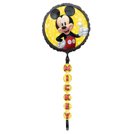 Picture of Jumbo walking balloon Mickey Mouse, round, 60 x 175 cm