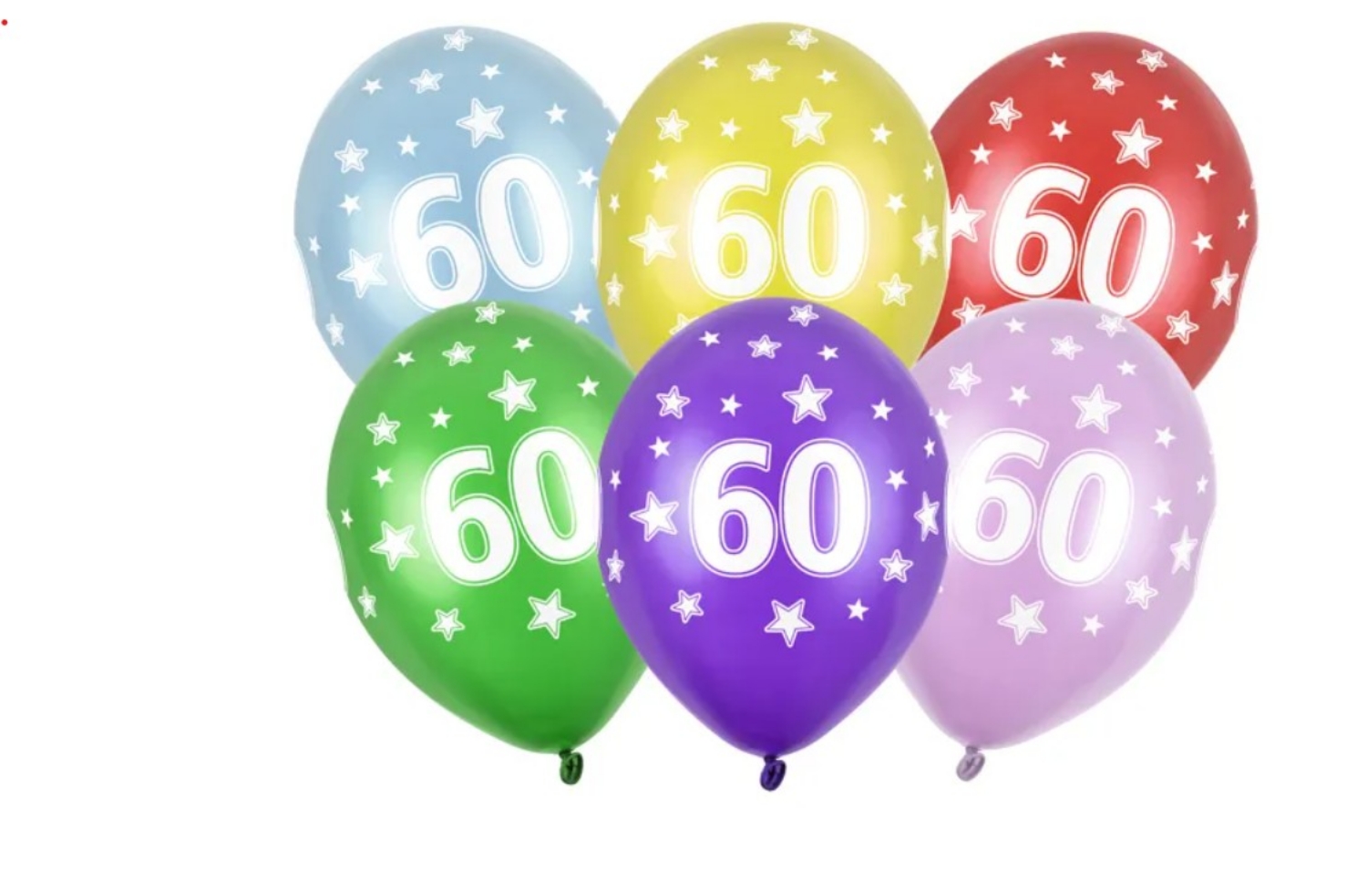 Latexový balonek s potiskem čísla 60 - 30 cm