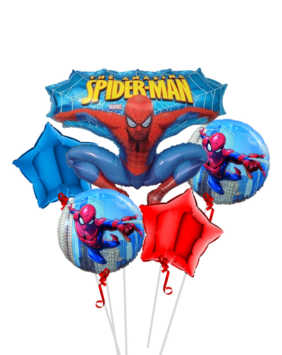 Sada fóliových balonků Spiderman, 5 ks