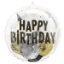 Obrázek Jumbo plněný balónek Happy Birthday lux, 50 cm