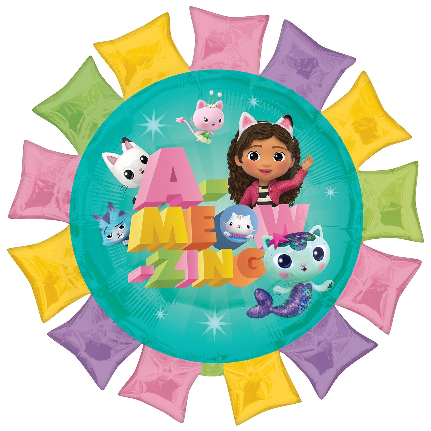 Foliový balonek Gábinin kouzelný domek, Gabby's Dollhouse 68 x 68 cm