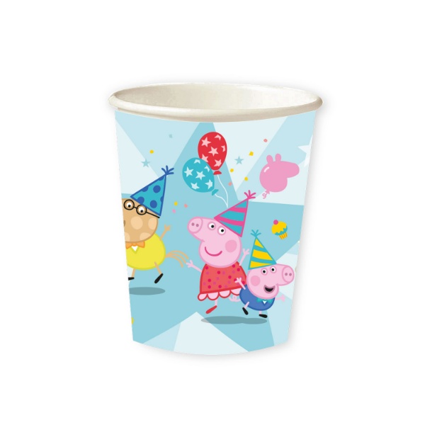 Papírové kelímky prasátko Peppa 250 ml, 8 ks