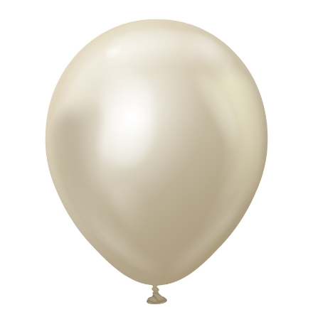 Picture of Balloons Mirror Chrome White Gold 30 cm/12", 50 pcs