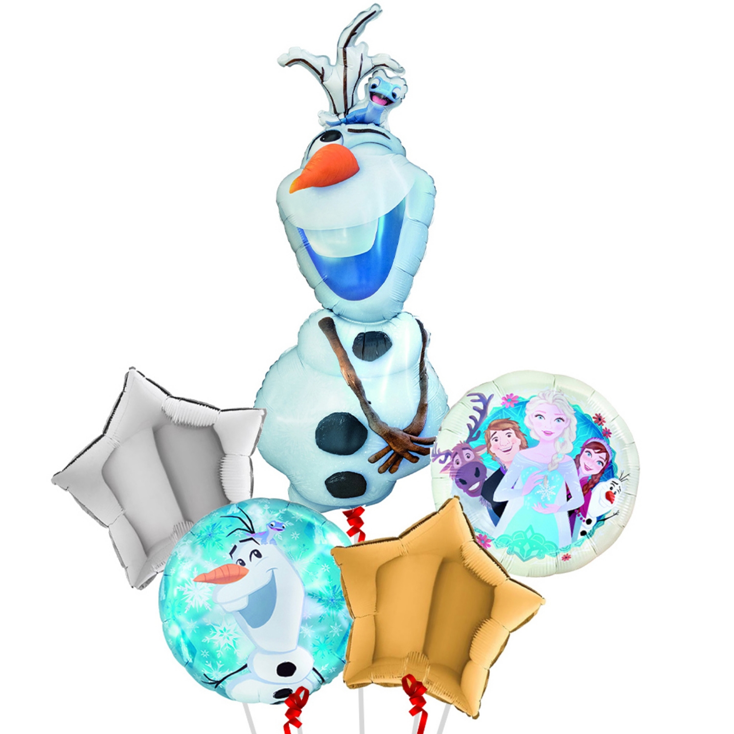 Sada fóliových balonků Olaf a Ledové království, Frozen 5 ks