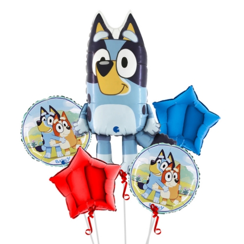 Levně Sada fóliových balonků Bluey, 5 ks