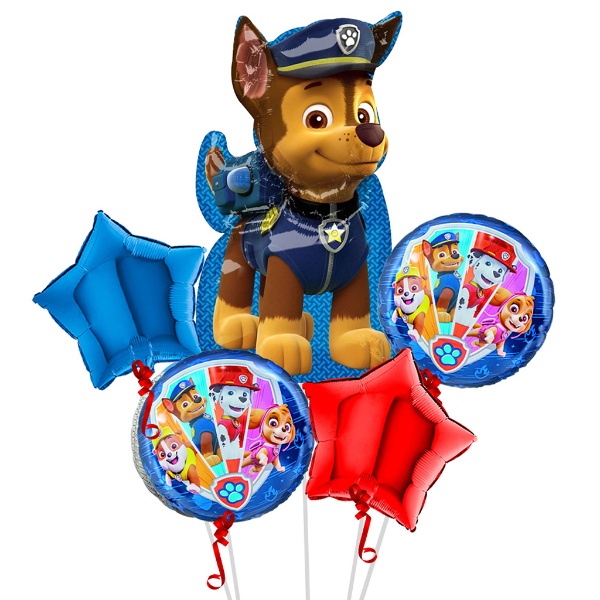 Sada foliových balonků Tlapková Patrola, 5 ks