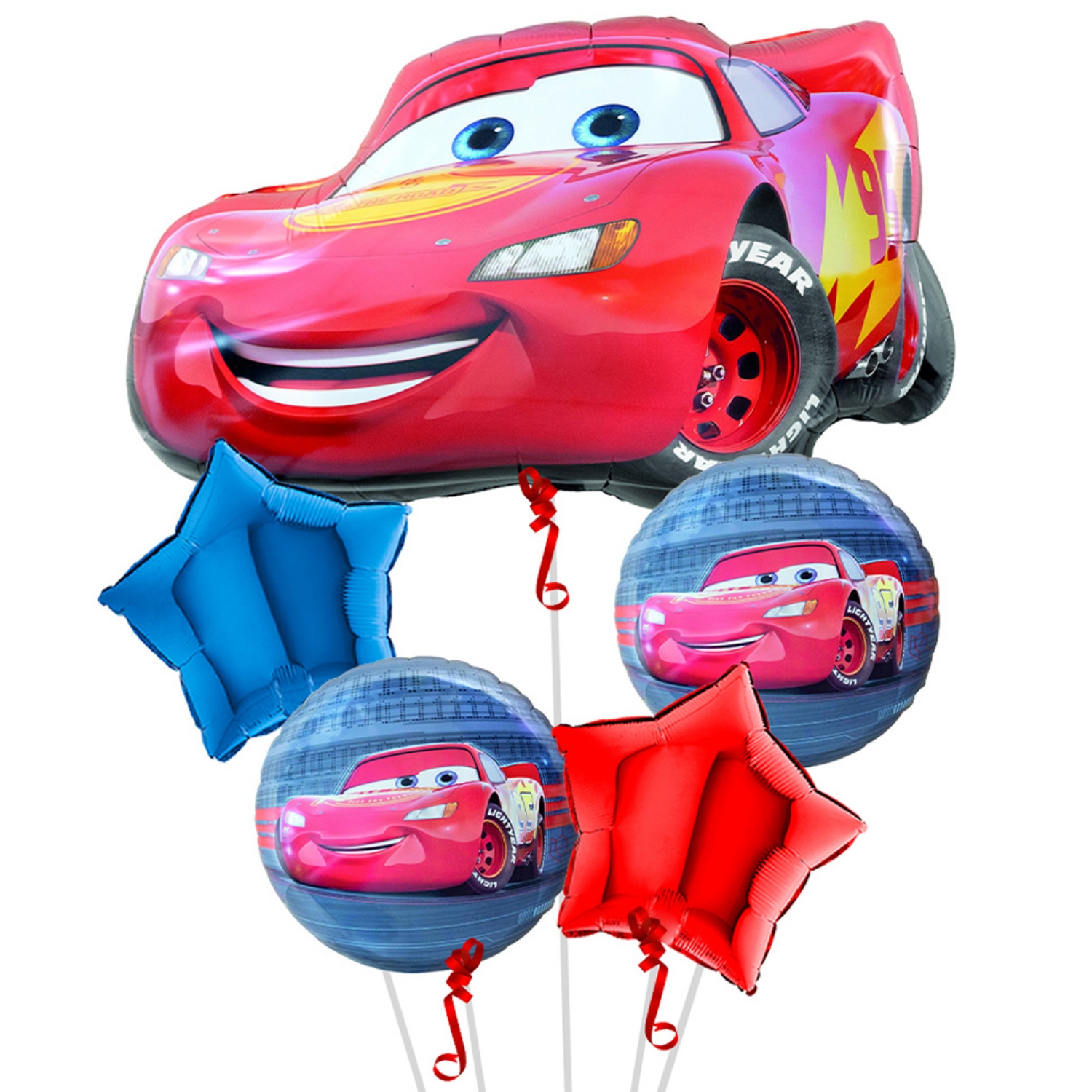 Sada foliových balonků Cars, 5 ks