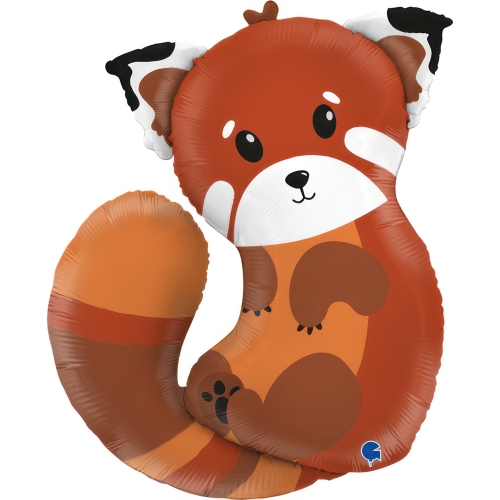 Levně Foliový balonek Panda červená, 71 cm