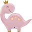 Obrázek Foliový balonek Dinosaurus s korunkou růžový, 71 cm 