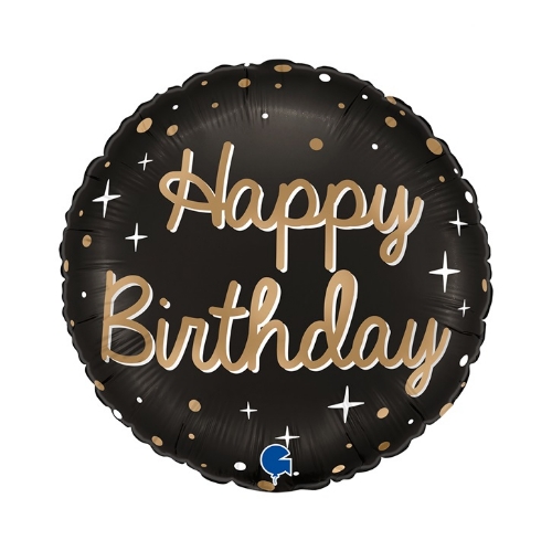 Levně Foliový balonek Happy Birthday Sparkling, 45 cm