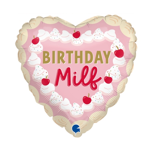Levně Foliový balonek Happy Birthday Milf, 45 cm