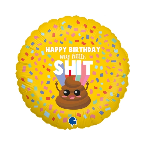 Fóliový balónik Happy Birthday My Little Shit, 45 cm