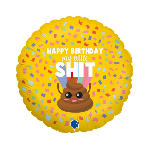 Obrázek z Foliový balonek Happy Birthday My Little Shit, 45 cm 