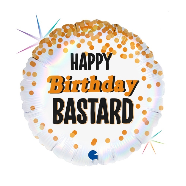 Obrázek z Foliový balonek Happy Birthday Bastard, 45 cm 