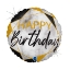 Obrázok z Foliový balónik mramorový Happy Birthday Čierny, 45 cm