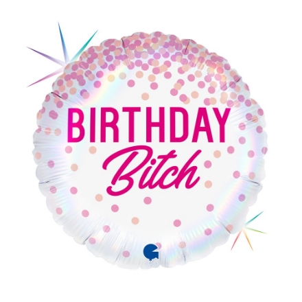 Obrázek Foliový balonek Happy Birthday Bitch, 45 cm