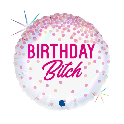 Levně Foliový balonek Happy Birthday Bitch, 45 cm