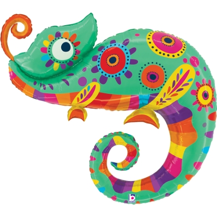 Picture of Foil Balloon Colorful Chameleon, 99 cm