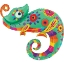 Obrázek Foliový balonek Barevný chameleon, 99 cm