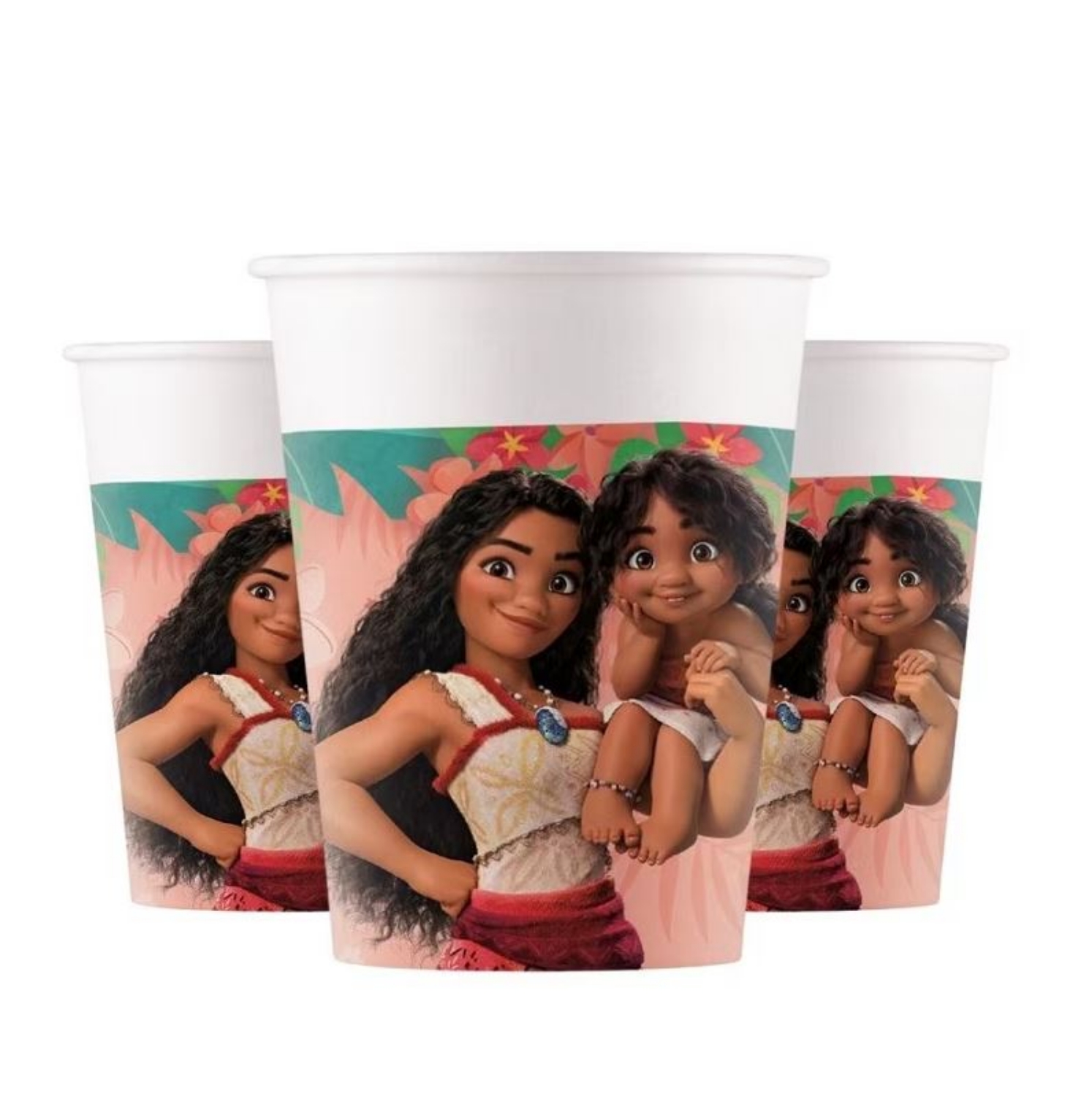 Levně Papírové kelímky Vaiana, 200 ml