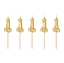 Obrázok z Dortové sviečky vo forme penisu zlaté, 5 ks