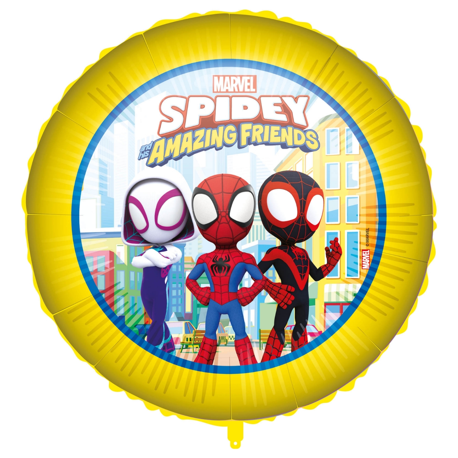 Foliový balonek kruh Spidey a jeho přátelé s těžítkem, 45 cm