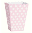 Picture of Light pink popcorn boxes with polka dots, 8 pcs