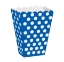 Obrázok z Modré krabičky na popcorn s puntíky, 8 ks