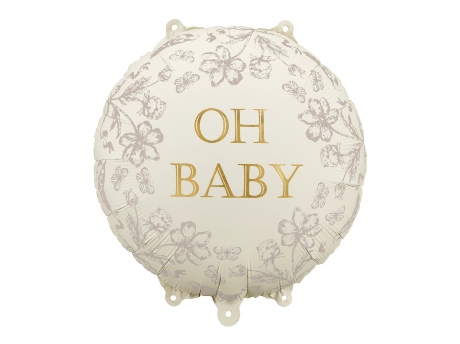 Foliový balonek Kruh béžový Oh Baby, 45 cm