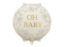 Obrázok z Fóliový balonik Kruh béžový Oh Baby, 45 cm