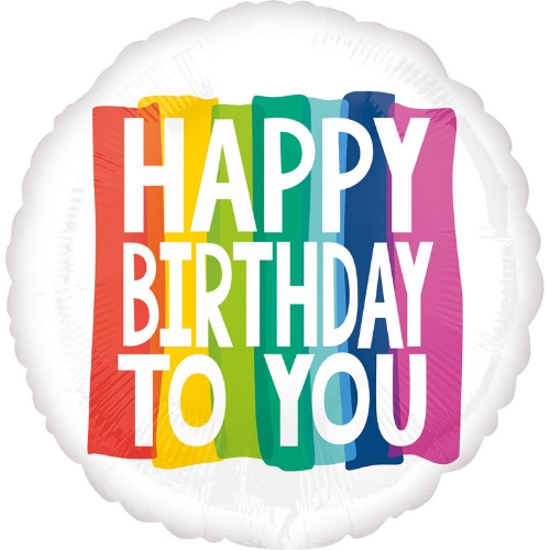 Levně Foliový balonek Jumbo Rainbow Happy Birthday To You, 71 cm