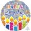 Obrázek Foliový balonek Jumbo Holografický Happy Birthday, 71 cm