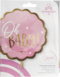 Obrázok z Foliový balon Jumbo Oh Baby ružový, 55 cm