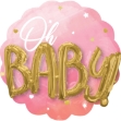 Obrázok z Fóliový Multi balónek Oh Baby ružový, 76 x 71 cm