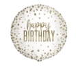 Obrázok z Fóliový balónik Happy Birthday Gold Confetti, 45 cm
