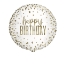 Obrázok z Fóliový balónik Happy Birthday Gold Confetti, 45 cm