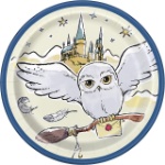 Obrázek z Papírové talíře Harry Potter Sova Hedvika 18 cm, 8 ks 