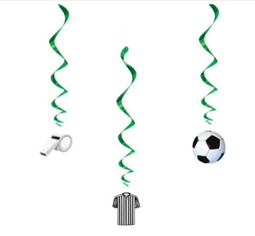 Závesné závity 3D Futbal 3 ks